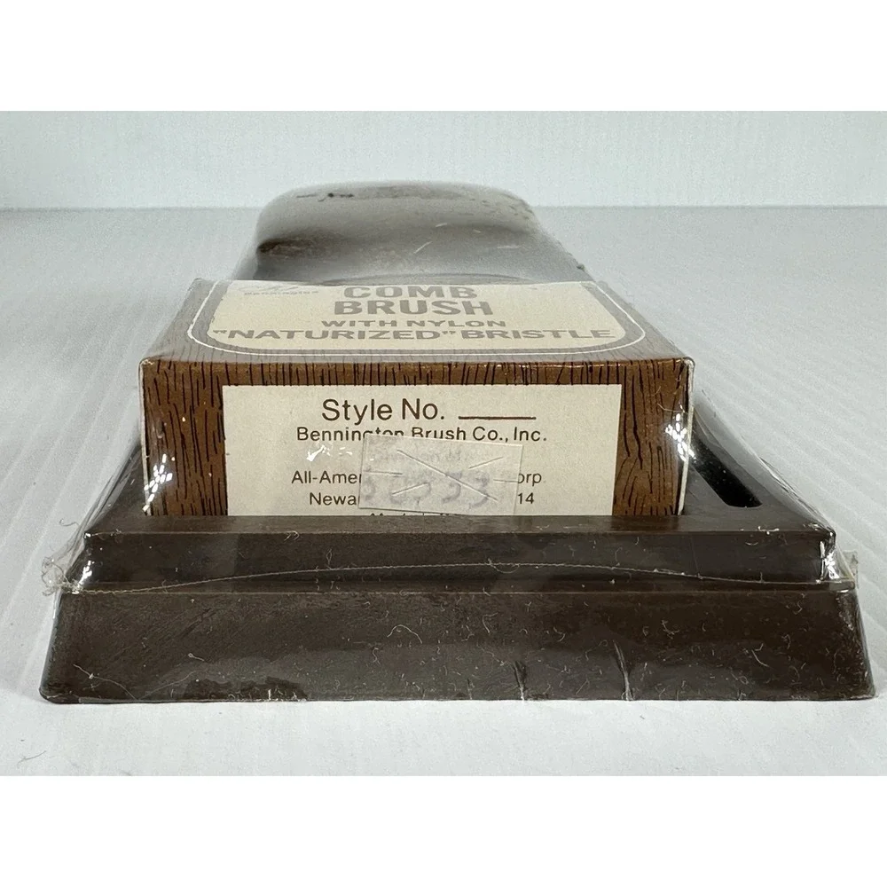 Vintage Bennington Comb Brush With Nylon Naturized Bristle NOS Sealed Package‎